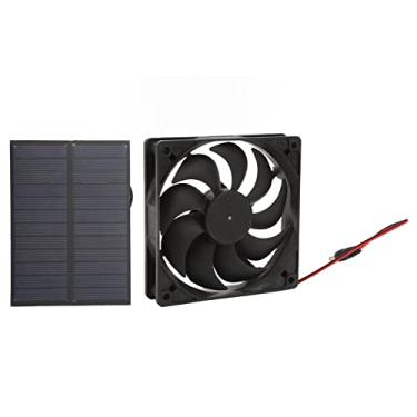 Imagem de Kit de Ventilador de Painel Solar Externo, Conversão de Energia Eficiente, Operação Silenciosa para Caravanas, Campistas, Banheiros, Casas de Animais de Estimação, 12v, 3w