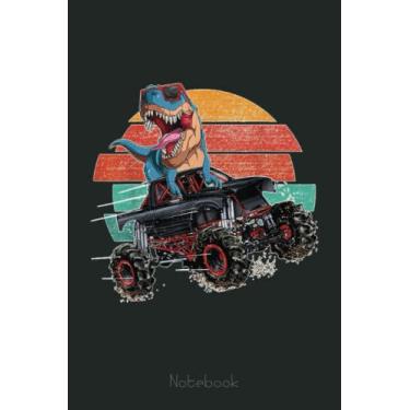 Imagem de Monster Truck Boys Dirt Race Retro Dinosaur Notebook: Funny Monster Trucks Gifts for Kids Great Kids Appreciation Thank Gag Gifts for Girls Toddler Boys Dad Mom