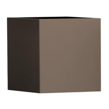 Imagem de Vaso Fibra De Vidro Quadrado Texas P 50cm Vietnamita Caixa Decoração (Bronze Fosco)