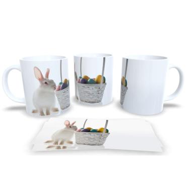 Imagem de Caneca de Porcelana Branca Personalizada Coleção Páscoa