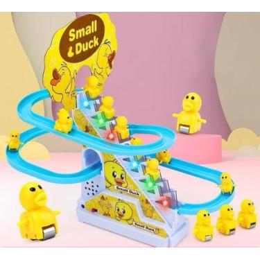 Imagem de Patinho de Brinquedo Divertido Pista Musical Com Escada e Escorregador