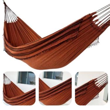 Imagem de Rede De Dormir Descanso Grande Casal Jeans Algodão - Itens Casa Têxtil