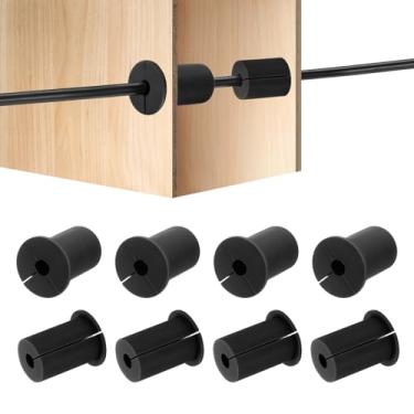 Imagem de HiPicco 8 peças de ilhós de parede para cabos, cabo de silicone de 2,5 cm, bucha de parede, alimentação, kit de roteamento, acessórios, cabo de parede, passagem, para Ethernet com orifício de 8 mm,