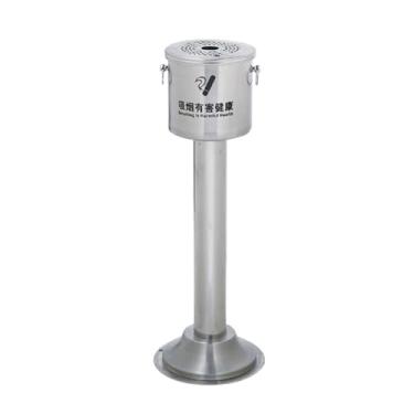 Imagem de Eliminação de pontas de cinzas de cigarros, cinzeiro de coluna de cinzas de aço inoxidável coluna de extinção de fumaça vertical ao ar livre coluna de fumar lata de lixo coluna de bumbum de cigarro,