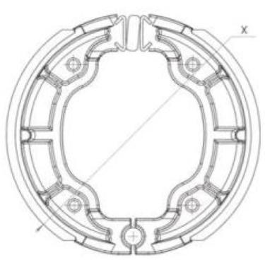 Imagem de Sapata de Freio Dian / Tras Yamaha Xv 535 Virago 1995 a 1998 - DIA-FRA