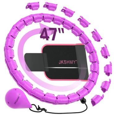 Imagem de JKSHMYT Smart Weighted Fit Hoop Plus Size para Perda de Peso de Adultos, Hula Circle-2 Em 1 Infinity Fitness Hoop, 24 Elos Removíveis E Tamanho Ajustável, com Modelador de Cintura para Mulheres