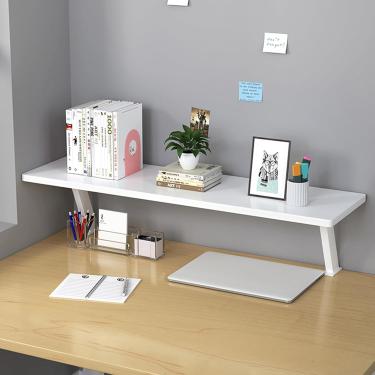 Imagem de Riser de suporte de monitor, riser de laptop em forma de U para mesa, suporte de monitor de computador para organizador de mesa de mesa para monitor e impressora, casa, escritório, branco, 6