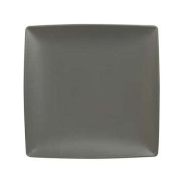 Imagem de A-to-Z Supply Placa 29006SG, 15 cm x 15 cm, 1,2 cm de profundidade, quadrada, resistente à quebra, pode ser lavada na lava-louças, sem BPA, melamina, clássica, cinza pedra, NSF, pacote com 12