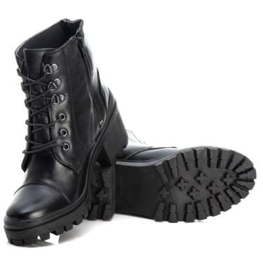 Imagem de Coturno Feminino Tratotado Em Couro - pettinari, Preto, 35