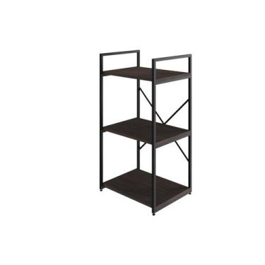 Imagem de Estante C/03 Prateleiras 84x45x33cm Yon - Metalig, Terracota/Est.Preta