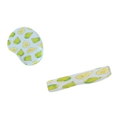 Imagem de Kit Mouse Pad E Apoio Teclado Ergonômico Pera Refrescante