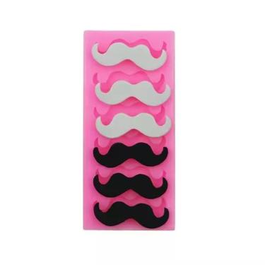 Imagem de Molde Silicone Bigode Barba Fondant Biscuit Biscoito Bolo