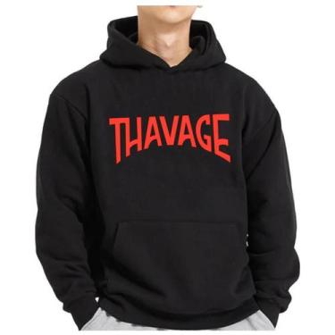 Imagem de Blusa de Frio Moletom Canguru Academia Treino Inverno - Maravs, Preto,