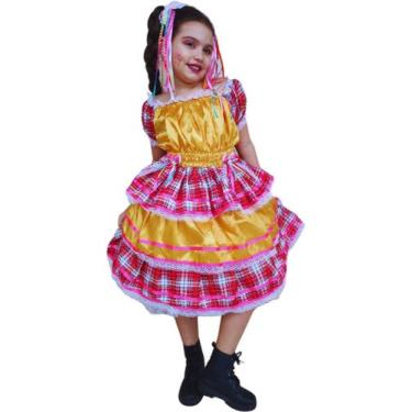 Imagem de Vestido Caipira Festa Junina Infantil Menina Luxo Até14 Anos - STAR GO