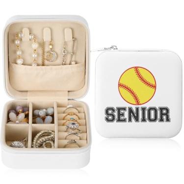 Imagem de Kenning 1 caixa de joias pequena portátil para presente de tênis para seniores de 2025, caixa de joias de viagem, presente para jogadores, equipes, treinadoras, mulheres, meninas (softball)