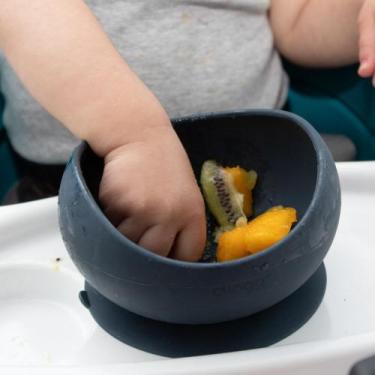 Imagem de Tigela de Silicone com Ventosa Azul para Bebês  Antimicrobiana - Germa