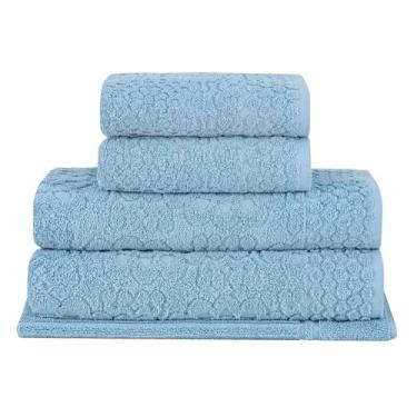 Imagem de Buddemeyer Jogo de Toalhas Dalia Extra Soft Banho Azul 5 peças