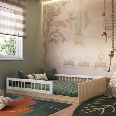 Imagem de Cama de Casal Montessoriana com Lastros MDF Afetto 016 Completa Móveis