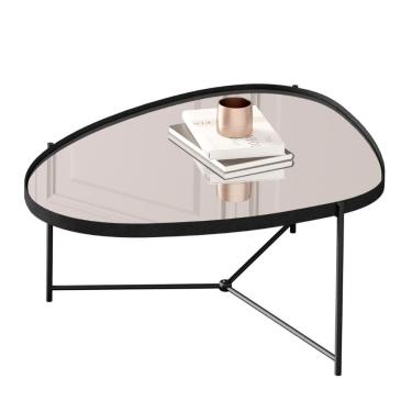 Imagem de Mesa De Centro Orgânica Alamanda Espelhada Preto Preto