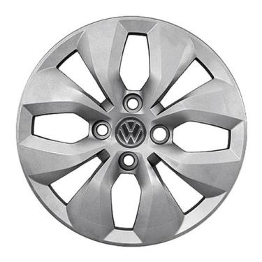 Imagem de Calota Aro 14 241CA-PTA + Emblema Alumínio VW Preto - Garagem Online G