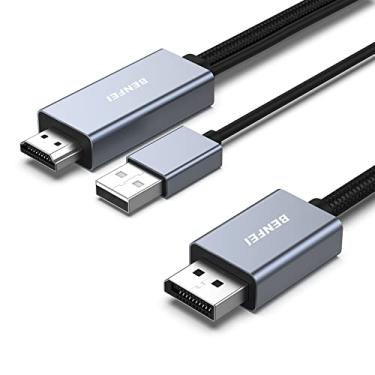 Imagem de BENFEI Cabo HDMI para DisplayPort, fonte HDMI de 1,8 m para monitor DisplayPort compatível com placa gráfica de PC, laptop, PS5, Xbox One (360), compatível com 4K @60Hz 2K@144Hz 1080P@165Hz