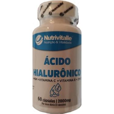 Imagem de Ácido Hialurônico + MSM + Vitamina C + Vitamina E + Zinco Nutrivitalle 60 Cápsulas