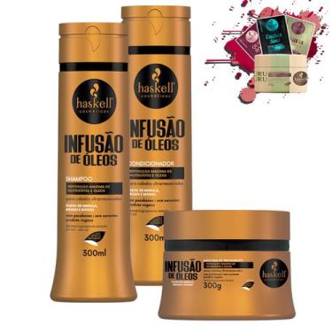 Imagem de Kit Haskell Infusão de Óleos Shampoo Cond Máscara 300gr