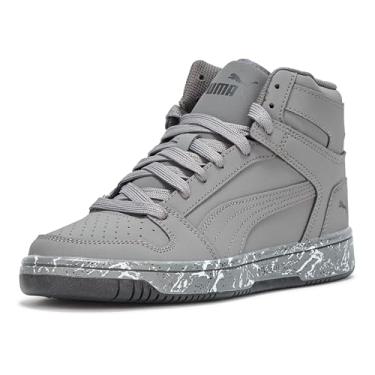 Imagem de PUMA Tênis unissex infantil Rebound Layup Mid Shoes, Cinza escuro - preto Ss25, 20