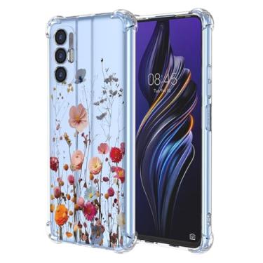 Imagem de RRXSYXL Capa para Tecno pova 3 com estampa floral transparente, capa macia à prova de choque para Tecno pova 3, linda flor
