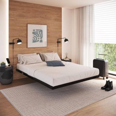 Imagem de Cama Flutuante de Casal 144cm X 32cm Industrial Preto