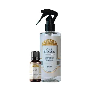 Imagem de Kit Coala Chá Branco - 1 Odorizante de Ambientes e Tecidos 260ml + 1 Essência Concentrada 10ml - Aroma Refrescante e Sofisticado