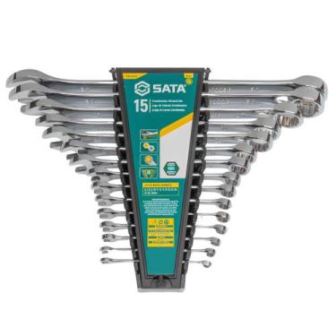 Imagem de Jogo De Chaves Combinadas De 6 A 32Mm C/ 15Pçs St08002g Sata - APEX - 