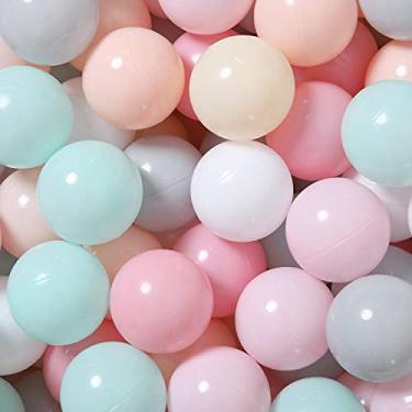 Imagem de GOGOSO 100 Pit Balls Bolas De Plástico Para Bebês, Meninas, Para Casinha De Brincar, Piscina Para Bebês, Centros De Diversão Com Bola, Para Bebês, Crianças, Crianças De 1 A 3 Anos, Sem Ftalato, Sem Bp