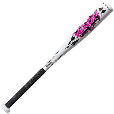 Imagem de (60cm 355ml, 2-1/4" Barrel, White) - Franklin Sports Venom Aluminium Official Youth Tee Ball Bat - USA Regulation Approved - Perfect for Soft Core T-Balls (-10, -11 and -12 drop weight), Colour of the handle may vary