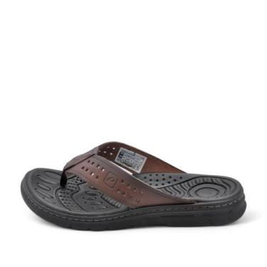 Imagem de Chinelo Masculino Pegada REF: 134202 COURO, 40, Pinhao