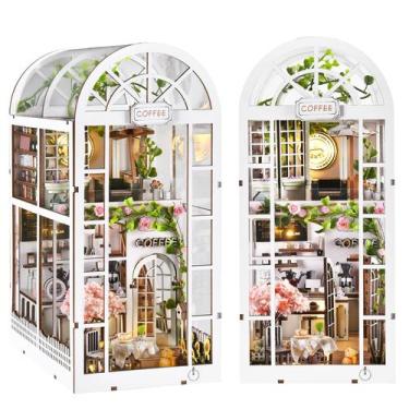 Imagem de Kit Book Nook TOYQI Coffee Garden com LED para adultos com quebra-cabe