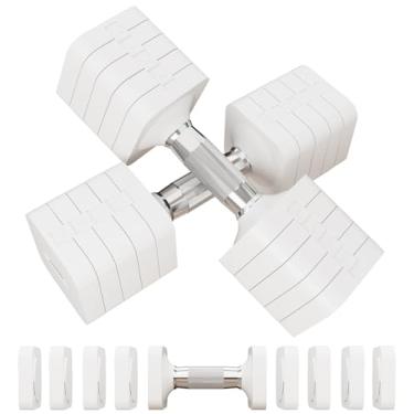 Imagem de Conjunto de pesos de mão de 22,7 kg, conjuntos de halteres ajustáveis para homens e mulheres, conjunto de halteres 5 em 1 grátis, conjunto de halteres para ajuste de peso de halteres para casa