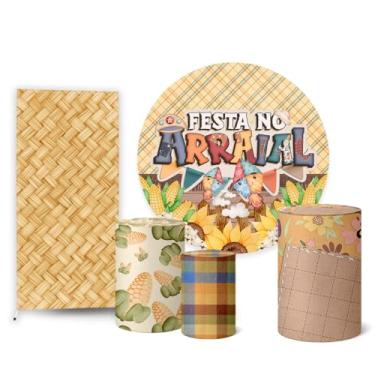 Imagem de Trio Capas Cilindro + Painel Redondo + Lateral Festa Junina (K2FJN0030)