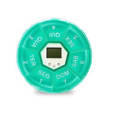 Imagem de Porta Cápsulas Comprimidos remédios Digital Com Alarme 7 dias - 123 Út