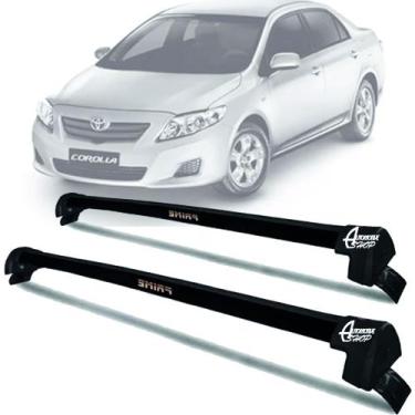 Imagem de Rack Teto Aluminio Prime Toyota Corolla 08 a 14 Preto PR148