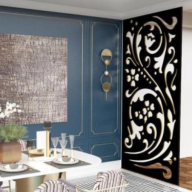 Imagem de Painel Vazado Divisória MDF Marselha Preto - Decore Painéis e Divisóri