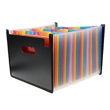 Imagem de Pasta expansível com 36 bolsos, acordeão portátil multicolorido de grande capacidade, organizador de documentos A4 – Funciona em tamanho carta e tamanho A4 para casa/escritório/negócios/estudo