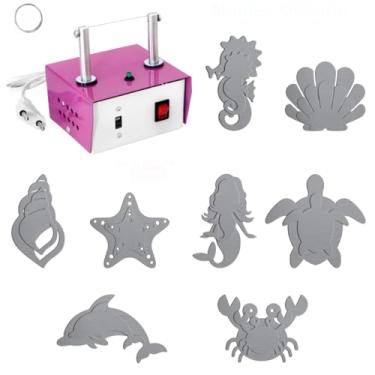 Imagem de Máquina De Cortar Fita Fuxico com Kit Moldes Oceano Mar - Artmaq