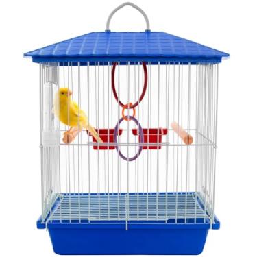 Imagem de Gaiola Canário Transporte Calopsita Coleiro Caçulinha C/Acessórios