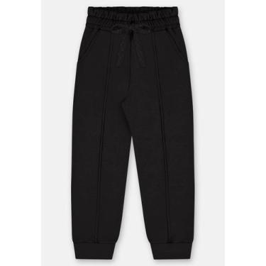 Imagem de Calça Infantil Feminina em Molecotton Básico Up Baby, Preto, 10