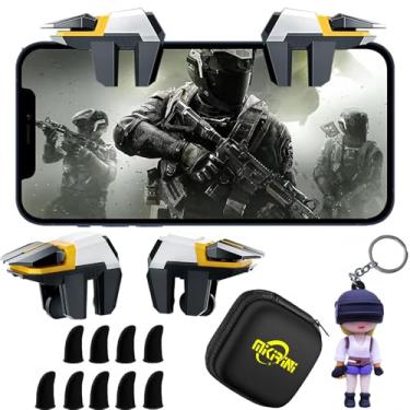 Imagem de 13 in 1 Mobile Phone Gaming Controller for Android Phones & iPhone, Cell Phone Game Triggers Compatible with PUBG Mobile/Knives Out/Call of Duty Mobile/Free Fire (Girl)