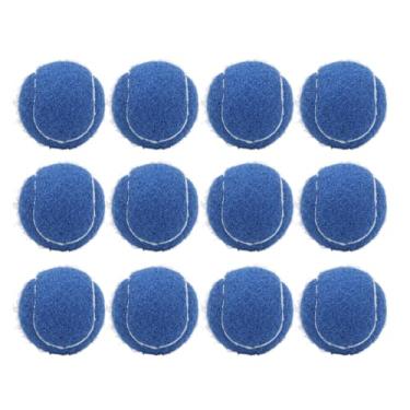 Imagem de Bolas de tênis 12 Pacaco de treinamento Prática de borracha premium Bolas de tênis de borracha com bolsa de armazenamento para iniciantes jogadores profissionais de ginástica (Azul)