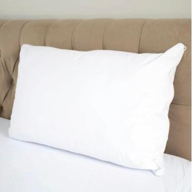 Imagem de Capa Protetora Para Travesseiro Impermeável, Antialérgica, Anti-acaro, fungos, bactérias, odor, impurezas e líquidos. (Branco, Grande)