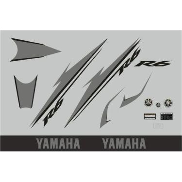 Imagem de Kit De Adesivos Compatível Com Yamaha R6 2007 Preta R607pt - SPTS