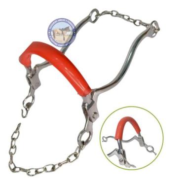 Imagem de Freio Hackmore Fixo Encapado Mangueira Cavalo Doma vaquejada - selaria